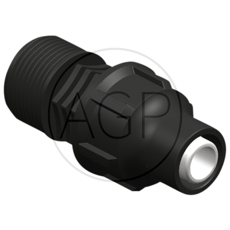 Spojka přípoj 20 x 3/4
s vnějším průměrem trubky 20 mm