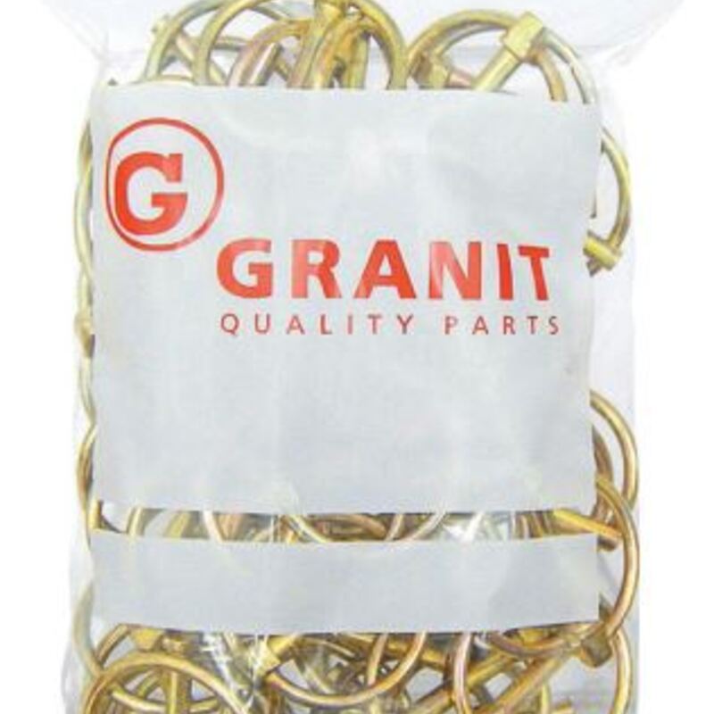 Zinkované bezpečnostní závlačky pro třetí body v balení 50 ks o délce 51 mm s průměrem 11 mm