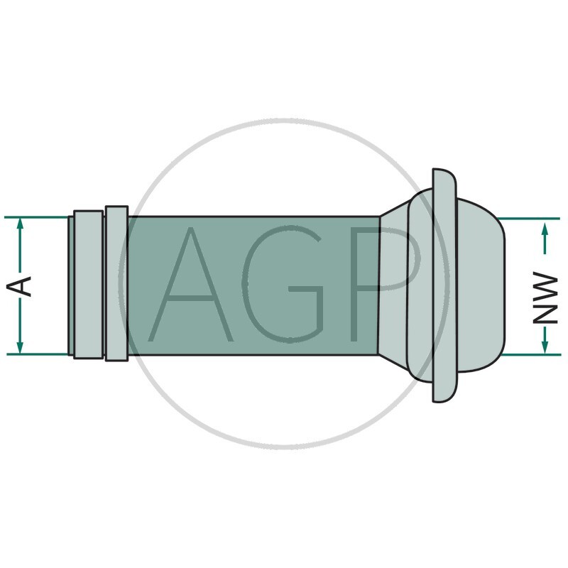 Berselli Ital díl samec 5 A=120 mm spojky pro fekální vozy s hadicovým nátrubkem