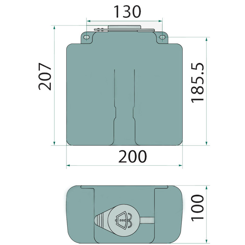 Nádobka na kapalinu o objemu 3 l do ostřikovačů skla včetně čerpadla na 12 V