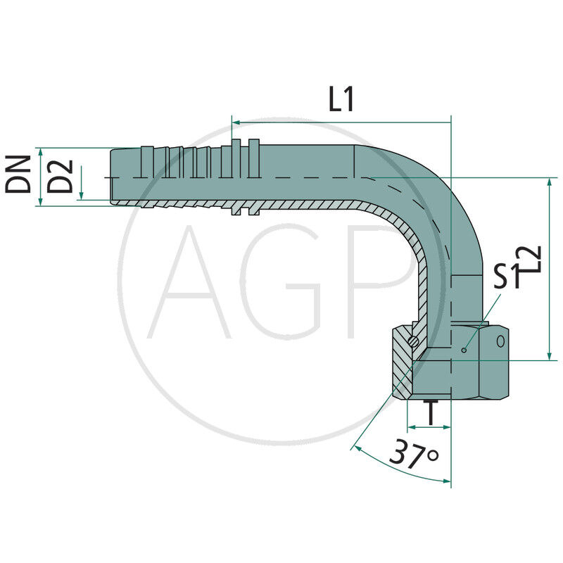 PN 12 DKJ 1.1/16 90° VA