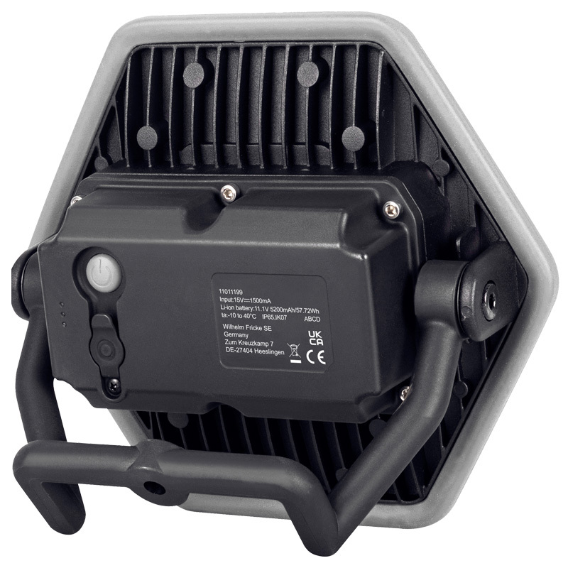 LED Aku lampa s technologií COB s dobíjecí Li-Ion baterií a s otočnou nohou pro podepření 