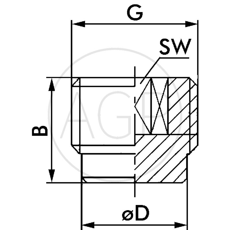 F-VOB-1/4-MSv Závěrný šroub