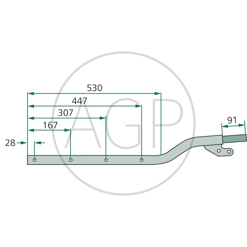 Rameno pera pro Kuhn, na typy GA 4311GM, 4321GM, 4501GM, 4511GM, 4521GM 7301, 8001H