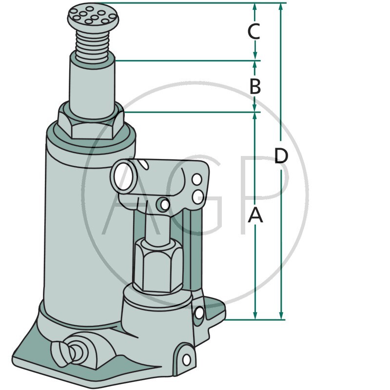 Hydraulický auto zvedák, hever 10 t panenka