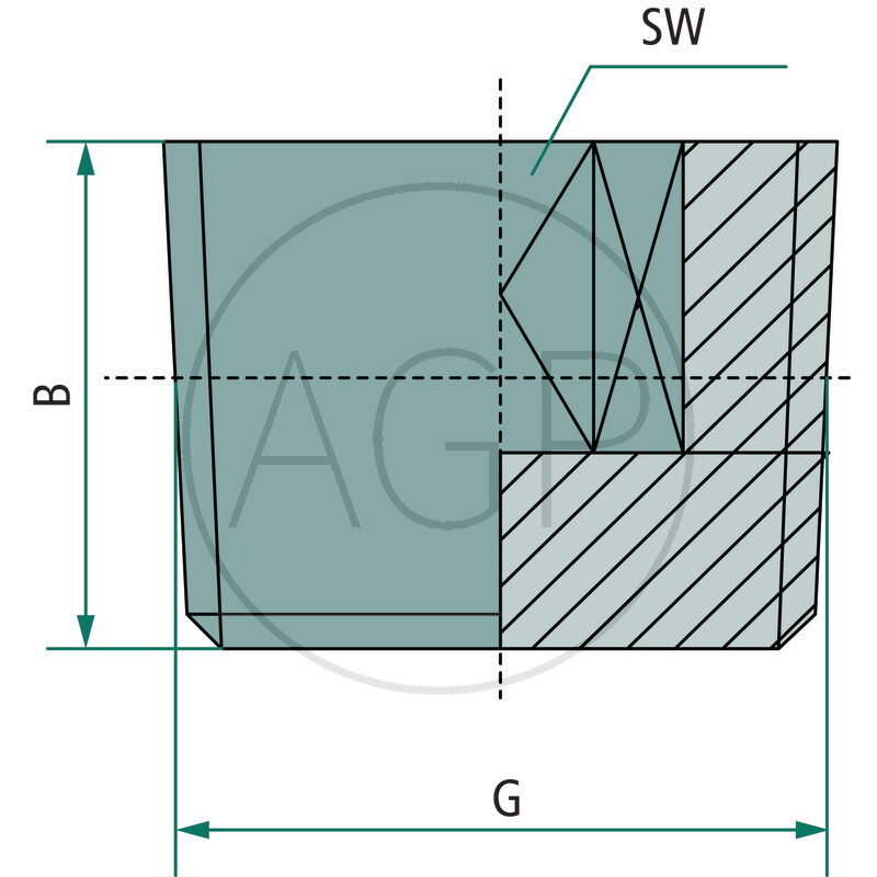 F-VOBk-1/2-MSv Závěrný šroub