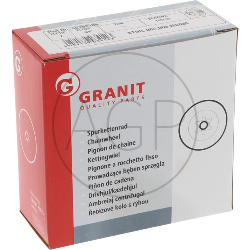 Řetězové kolo s rýhou pro Stihl, počet zubů 7, rozteč řetězu 3/8, na série 060, MS