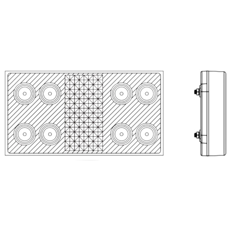 LED zadní sdružené světlo – brzdové, obrysové, směrové (univerzální L/P)