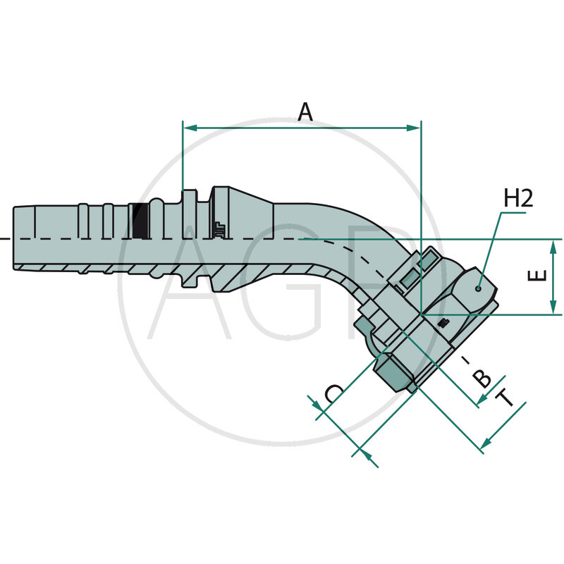 PN 16 DKORF 1.3/16 45° IL