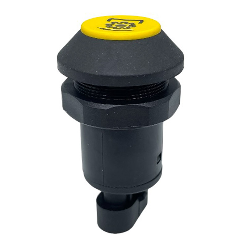 Tlačítkový žlutý spínač pro vývodovou hřídel na traktory Fendt