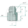 GA 1.1/16 M-JIC x 3/4 F-NPT