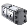 Bosch/Rexroth dvojité čerpadlo s výkonem 11 a 4 cm³ / ot.