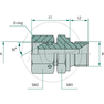 GA 3/8 FS-BSP x 3/8 M-BSP WD