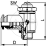 L-DRA-3/8-B-12-MSv v - Regulační zpětný ventil Typ A
