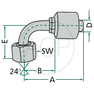 PNE 06 DKOS M18x1.5 90° (10S)
