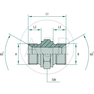 GA 1/4 M-BSP x 3/8 M-BSP VPE25