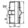 F-Dk-1/4-MSv Oboustranné šroubení