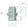 GA 3/4 M-JIC x 9/16 M-UNF-OR