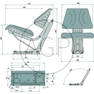 Traktorová sedačka sklápěcí vhodná pro traktory Deutz