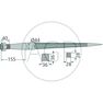 Hrot na vidle nakladače 840 mm závit M27 x 1,5 s kónickou maticí vhodný pro Strautmann