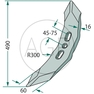 Hrot úzký 490 x 60 x 16 mm vhodný pro těžké kultivátory Köckerling