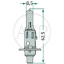 Auto žárovka H1 12V 55W, patice P 14,5 s pro hlavní světlomet, mlhová a pracovní světla