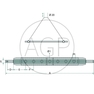 Tažná lišta do tříbodového závěsu traktoru o délce spodní lišty 900 mm a o průměru čepů 28 mm kategorie 2 se 7 otvory