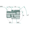 GA 11/16 M-ORFS x 9/16 FS-JIC