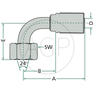 PNE 10 DKOL M18x1.5 90° (12L)