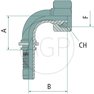 PN 20 DKOL M30x2.0 90° (22L)