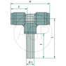 B-TS-2x6-6-KU T-konektor