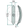 Hrot, radlička kombinátoru, kultivátoru, kompaktoru 35 x 5 x 175 vhodný pro Rau a Kverneland