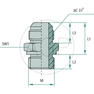 GA 1.1/16 M-JIC x M22 M-MET-WD