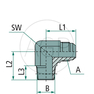 WA 7/8 M-JIC x 1/2 M-NPT