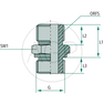 GA 11/16 M-ORFS x 1/8 M-BSP-WD