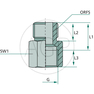 GA 1.3/16 M-ORFS x 3/4 F-BSP