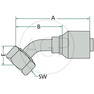 PNE 16 DKOL M26x1.5 45° (18L)