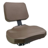 Sedadlo spolujezdce v hnedé barvě s možností sklopení pro traktory John Deere