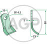 Nůž mulčovače pro Sicma o tloušťce 5 mm a průměru díry 14,5 mm