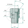 GA 7/8 FS-JIC x 1/2 M-NPT