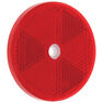 Odrazka červená kulatá k přišroubování o průměru 6 cm reflexní z odolného plastu