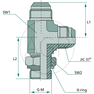 LAE 7/16 M-M JIC x M12 M-MET