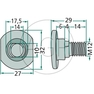 Šroub nože rotační sekačky M12x29 pro Claas, Krone, Pöttinger s maticí