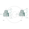 GA 7/8 F-JIC x 3/4 M-JIC