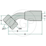 PNE 06 DKOL M18x1.5 45° (12L)