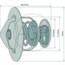 Termostat chladící kapaliny vhodný pro Case IH, Fiat, Ford, Laverda, New Holland, Steyr