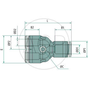 B-YVr2-2x6-8-KU Y-spojka dvojitá