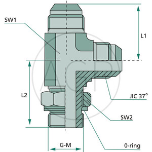 LAE 1 5/16-M JIC x 3/4 M-BSP