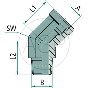 WA 1 M-F-NPT 45°