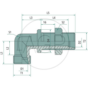 Rovné šroubení X-SWV 12 L se závitem M18 x 1,5